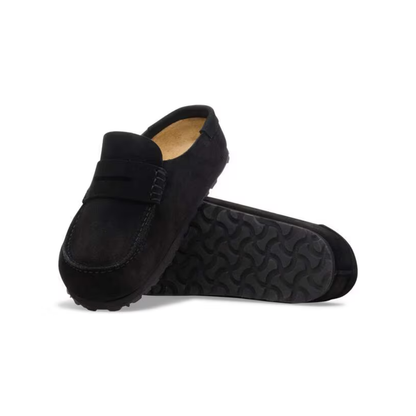 Birkenstock Boston Chunky Clog Women’s Suede Platform Shoes Black