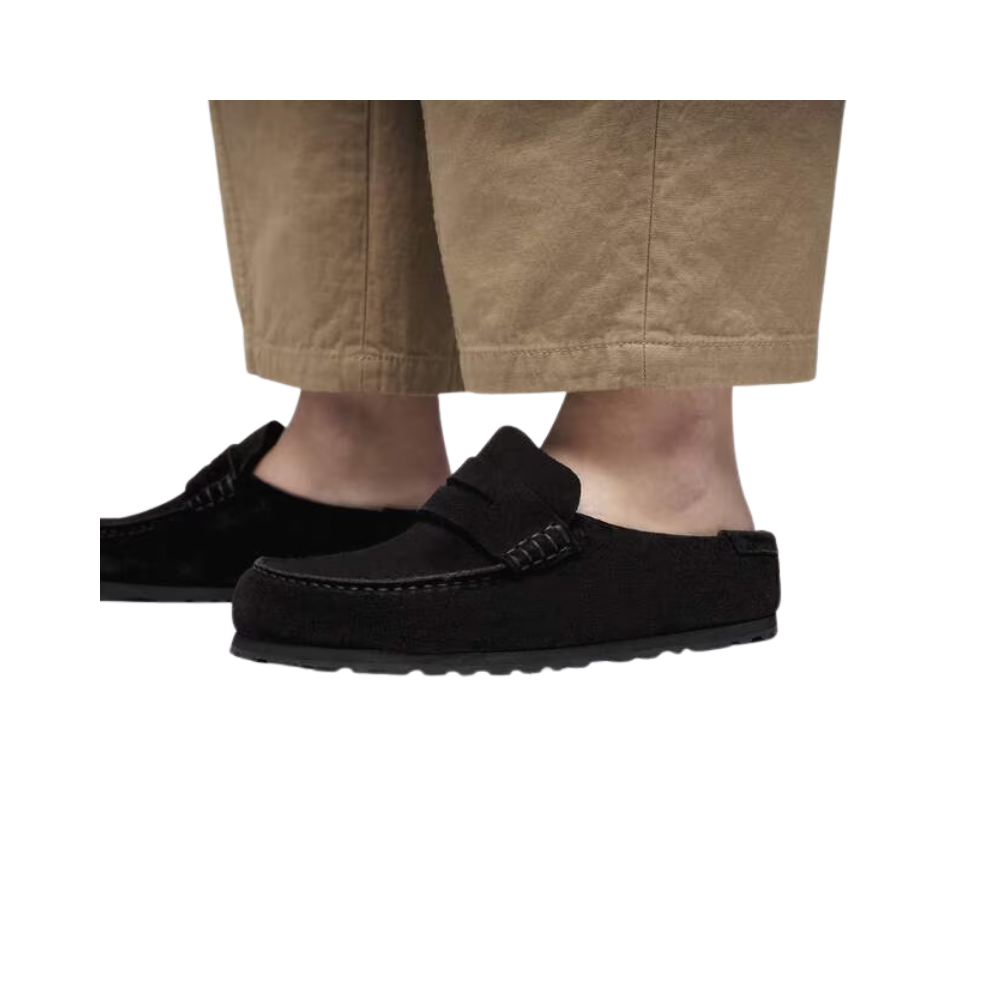 Birkenstock Boston Chunky Clog Women’s Suede Platform Shoes Black