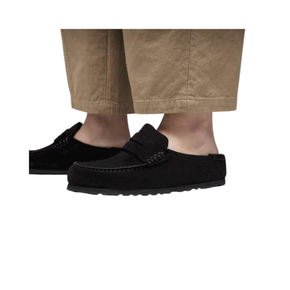 Birkenstock Boston Chunky Clog Women’s Suede Platform Shoes Black