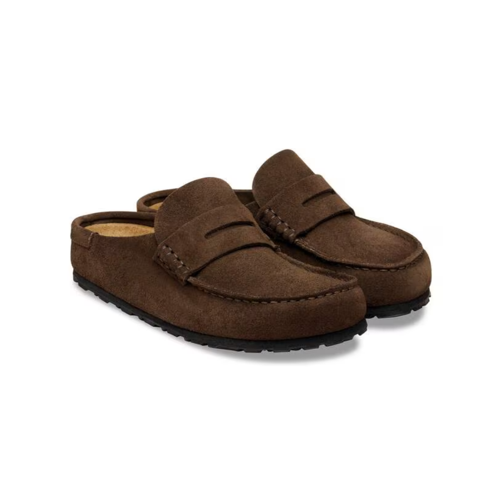 Birkenstock Loafer-Inspired Naples Clog Wrapped Suede Carafe