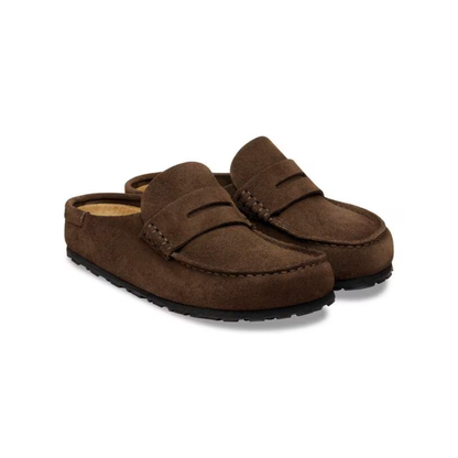 Birkenstock Loafer-Inspired Naples Clog Wrapped Suede Carafe