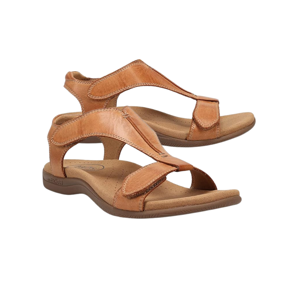 Taos The Show Premium Leather Women's Adjustable Sandal Caramel