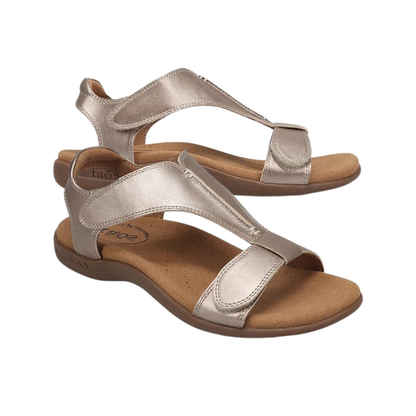 Taos The Show Premium Leather Women's Adjustable Sandal Champagne