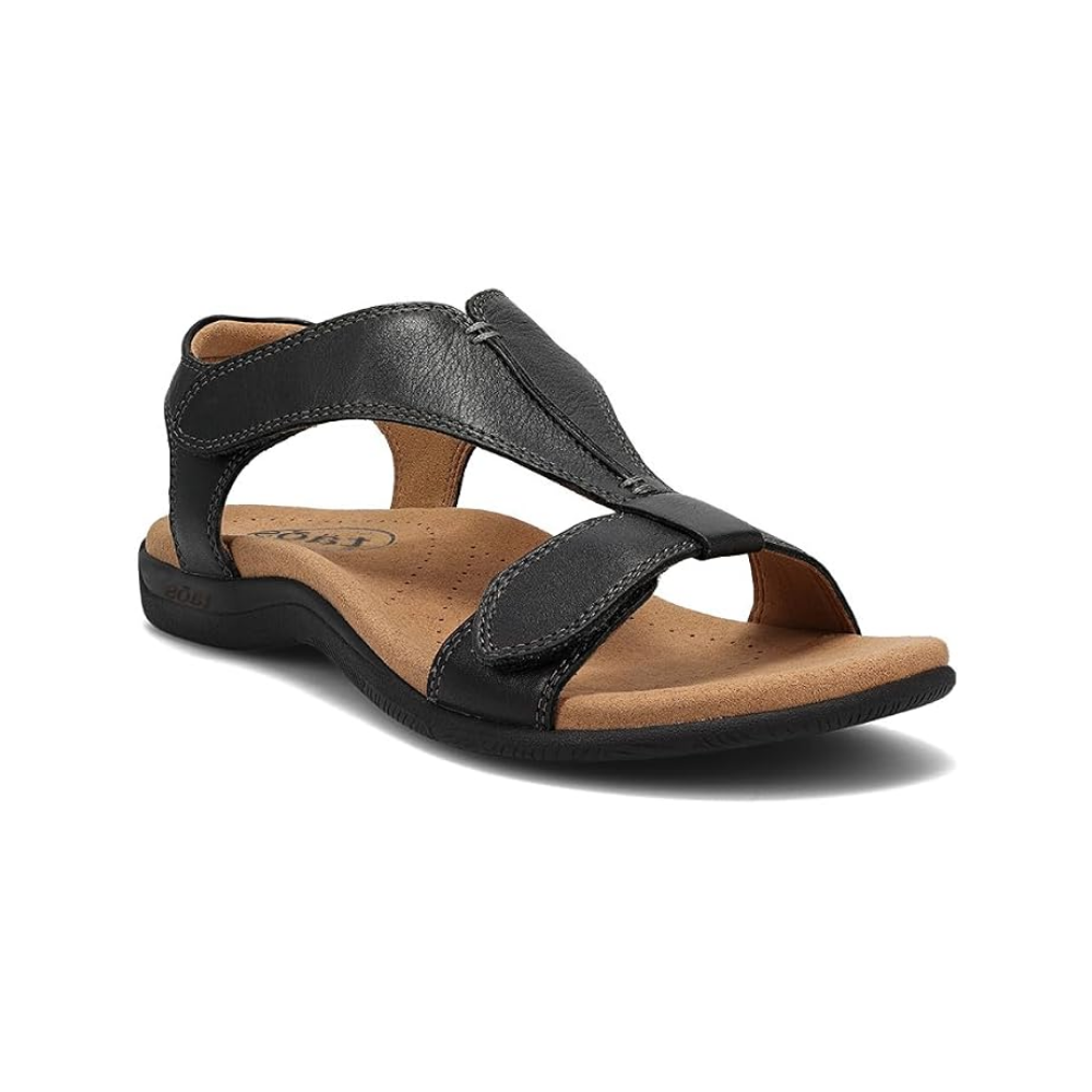 Taos The Show Premium Leather Women's Adjustable Sandal Black