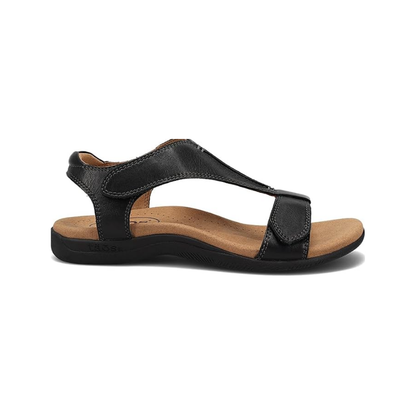 Taos The Show Premium Leather Women's Adjustable Sandal Black