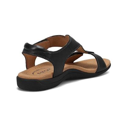 Taos The Show Premium Leather Women's Adjustable Sandal Black
