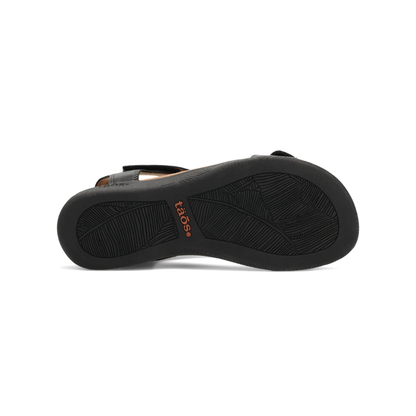 Taos The Show Premium Leather Women's Adjustable Sandal Black