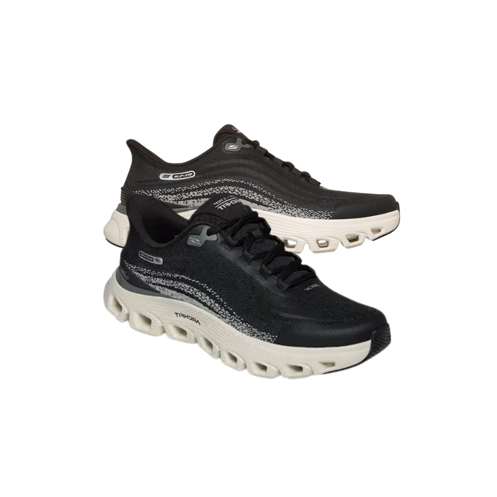 Skechers Mens Slip-ins Arch Fit Glide-Step Wave - Zanaro Lifestyle Sneakers Black