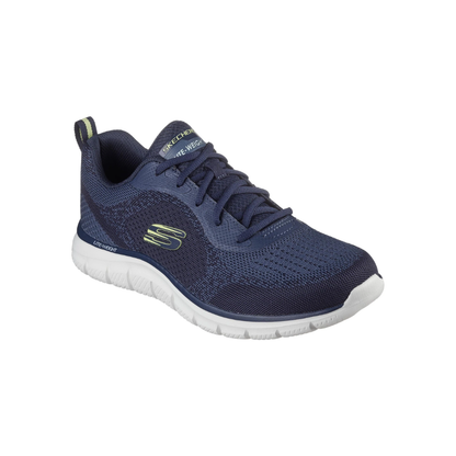 Skechers Lace Up Sneaker Shoe For Men Track Glendor Navy/Lime