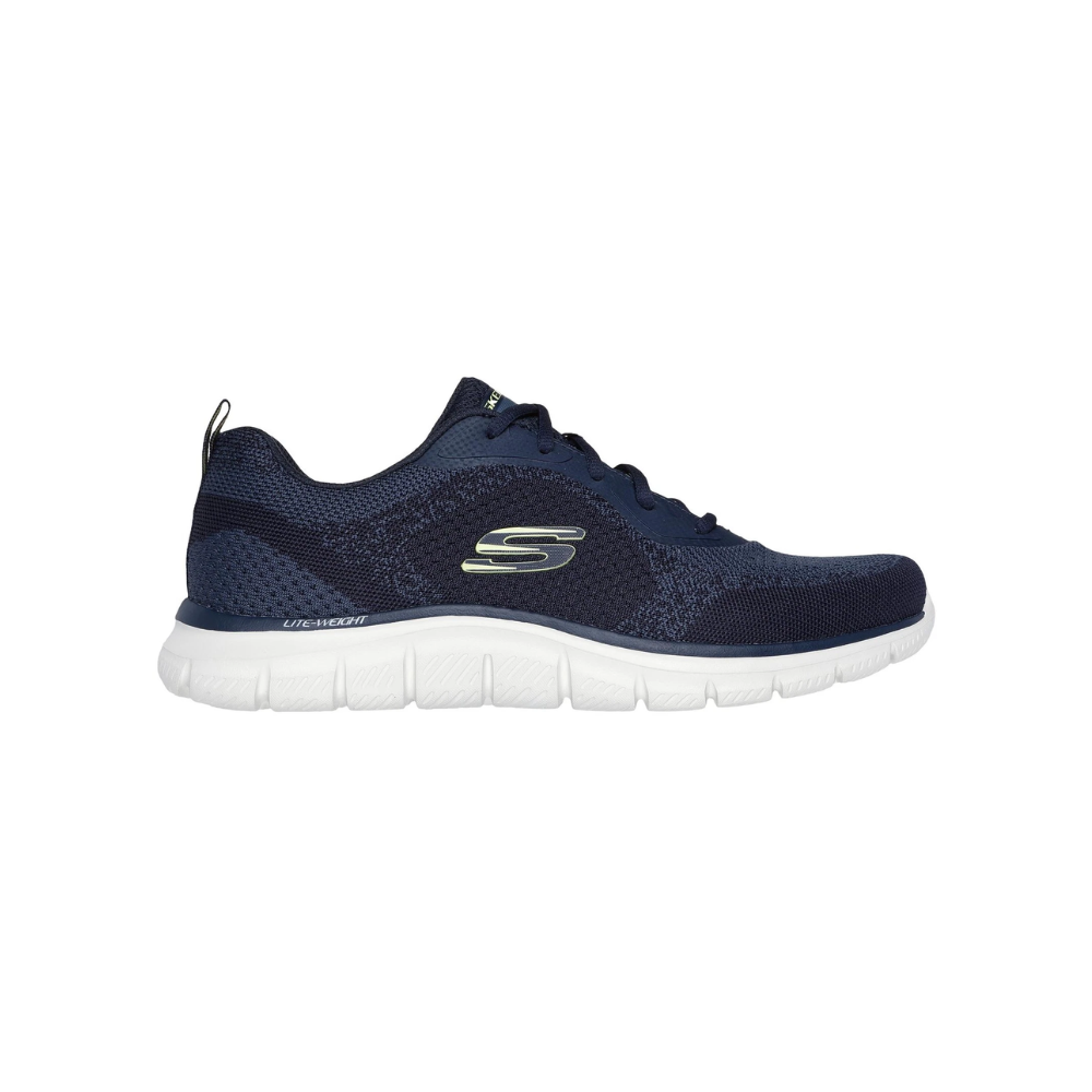 Skechers Lace Up Sneaker Shoe For Men Track Glendor Navy/Lime