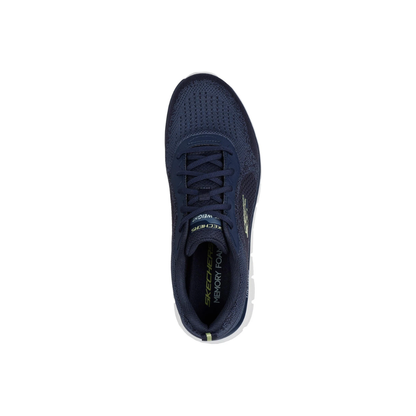 Skechers Lace Up Sneaker Shoe For Men Track Glendor Navy/Lime