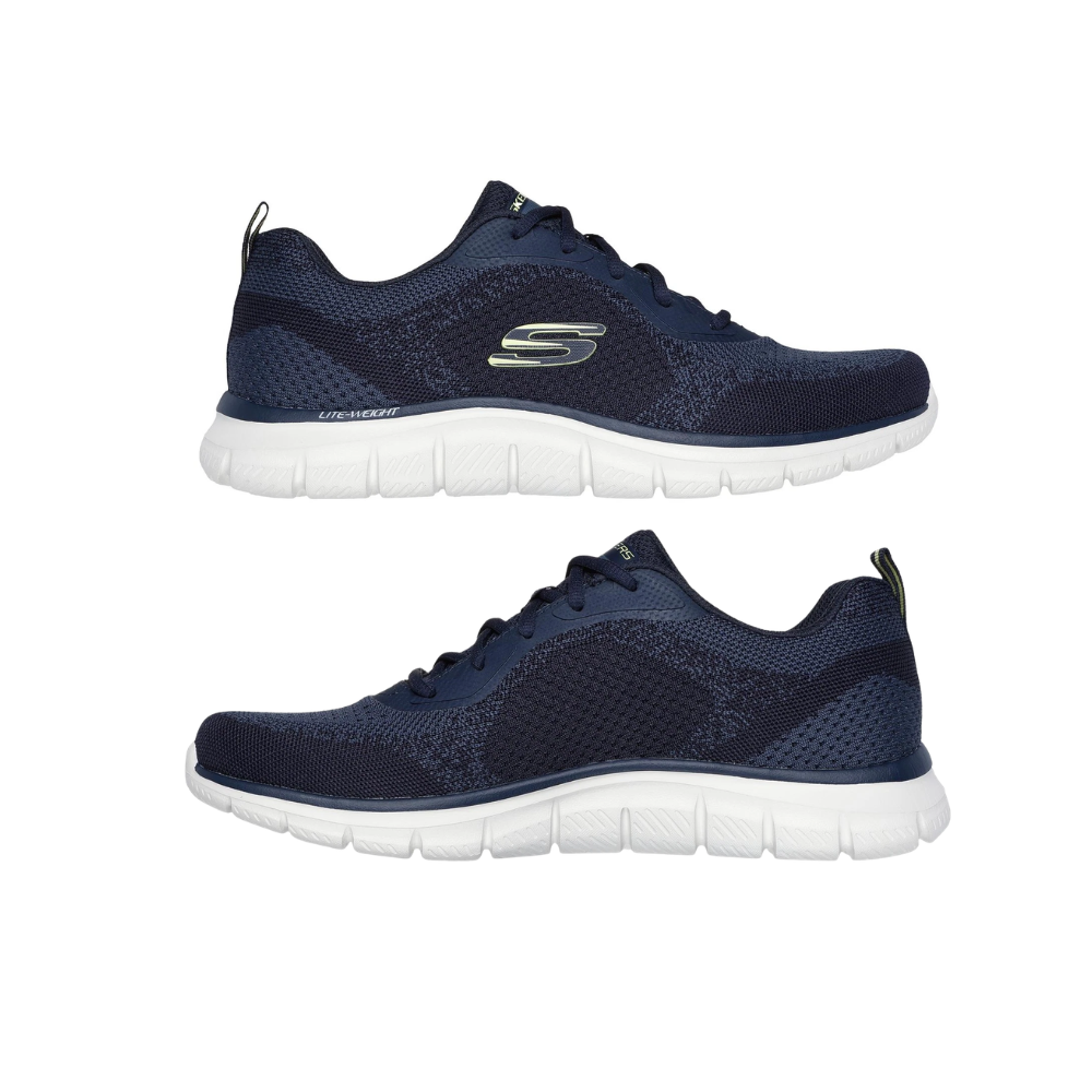 Skechers Lace Up Sneaker Shoe For Men Track Glendor Navy/Lime