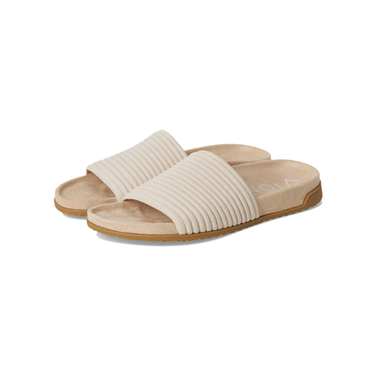 VIONIC Evie Knit Slide Women's Supportive Sandals Cream
