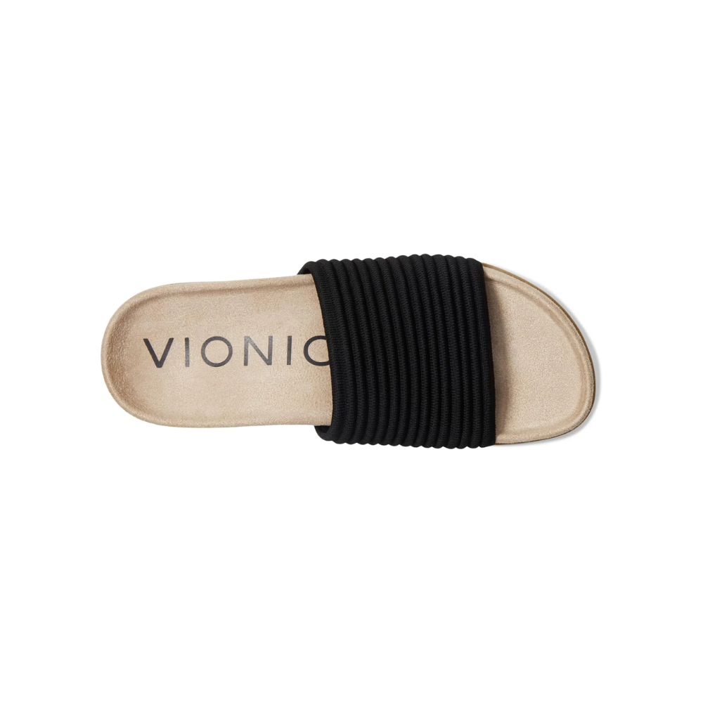 VIONIC Evie Knit Slide Women's Supportive Sandals Black