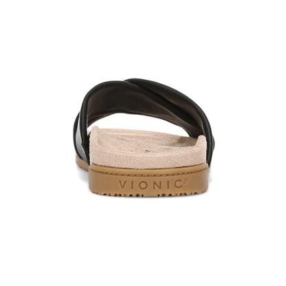 Vionic Women's Etna Orthotic Crossover Slide Sandals Black