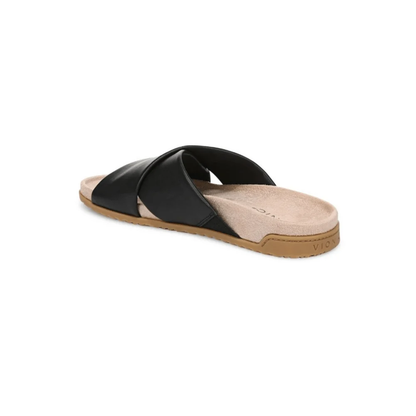 Vionic Women's Etna Orthotic Crossover Slide Sandals Black