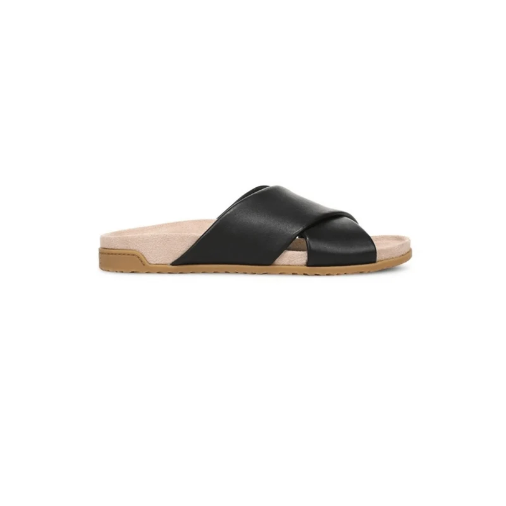 Vionic Women's Etna Orthotic Crossover Slide Sandals Black