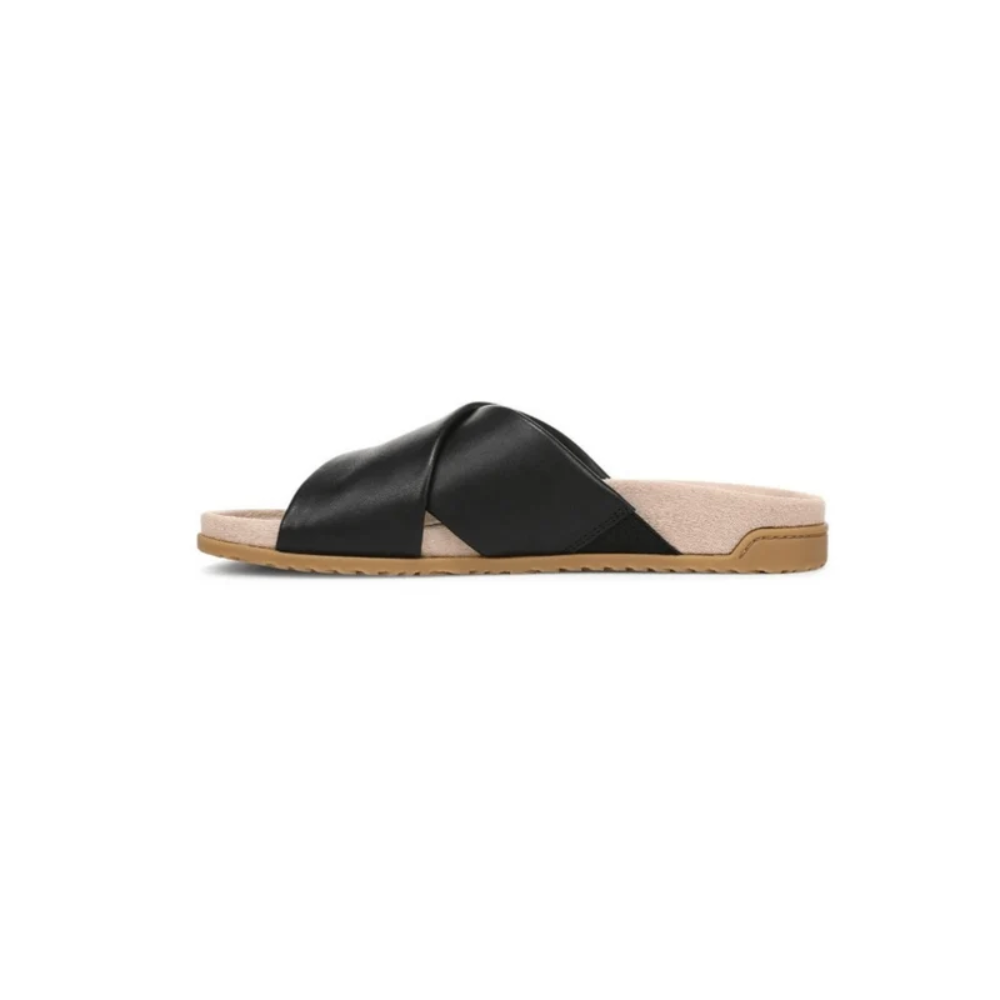 Vionic Women's Etna Orthotic Crossover Slide Sandals Black