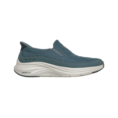 Skechers Men's Slip-ins: Contour Foam - Cozy Fit Nordain Vegan Walking Shoes - Slate