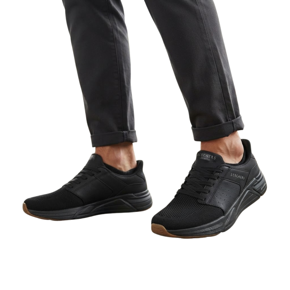 Skechers Slip-ins Rovino Lite Dress in Knit Men's Black Hands-Free Shoes