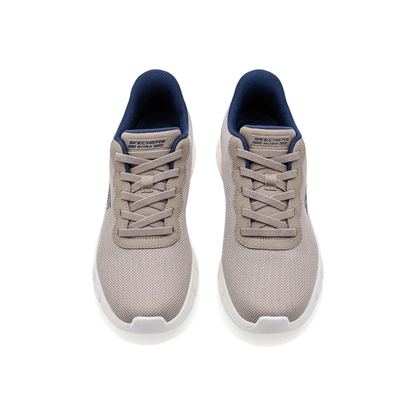 Skechers Men’s BOBS B Flex Glacial Edge Slip-ins Taupe Hands-Free Walking Shoes
