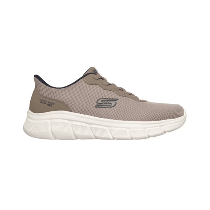 Skechers Men’s BOBS B Flex Glacial Edge Slip-ins Taupe Hands-Free Walking Shoes