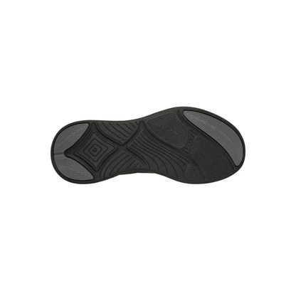 Skechers Men's BOBS Moda Flex Broad Acre Laceless Sneaker Black Slip-On Shoes
