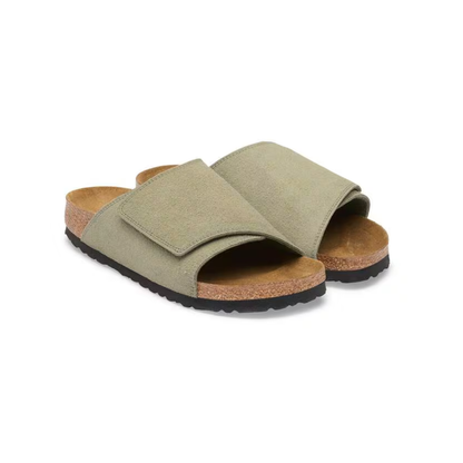Birkenstock Solana Suede Leather Faded Khaki Men's Sandals 1032406