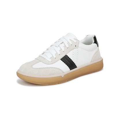 Vionic Women's City Walk Walking Shoes White Black Leather Comfort Sneakers