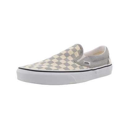 Vans Classic Slip-On Unisex Checkerboard Silver True White Shoes