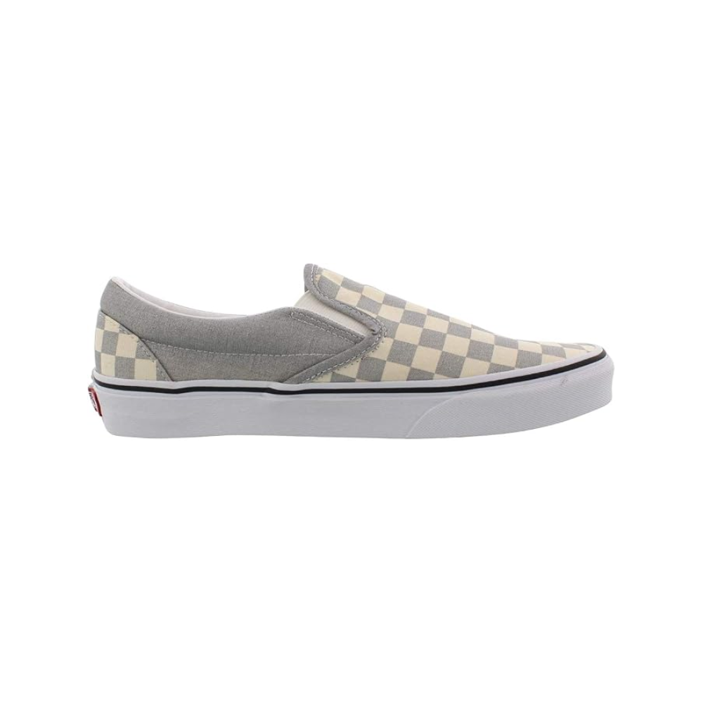 Vans Classic Slip-On Unisex Checkerboard Silver True White Shoes
