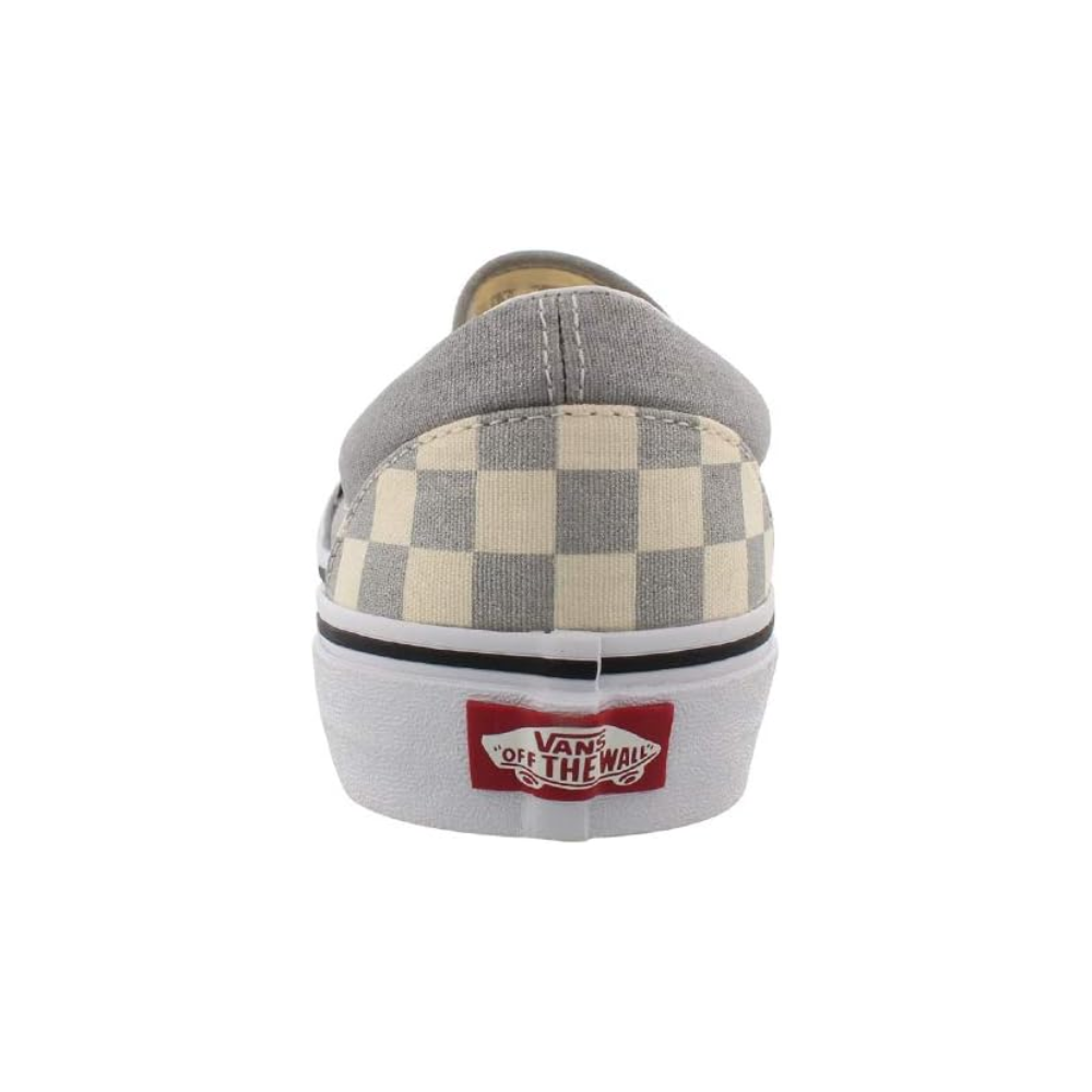 Vans Classic Slip-On Unisex Checkerboard Silver True White Shoes