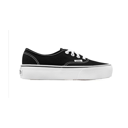 Vans Authentic Platform Unisex Black Canvas Sneakers Shoes