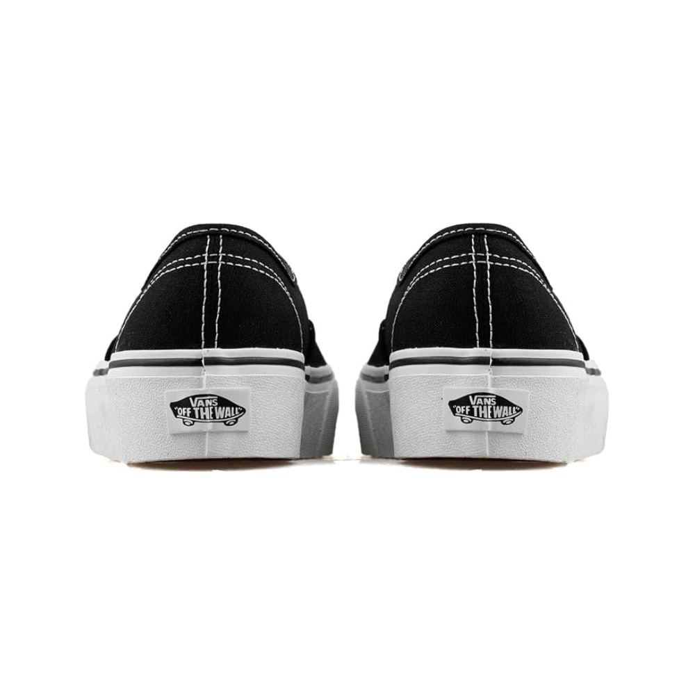 Vans Authentic Platform Unisex Black Canvas Sneakers Shoes