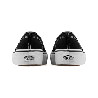 Vans Authentic Platform Unisex Black Canvas Sneakers Shoes