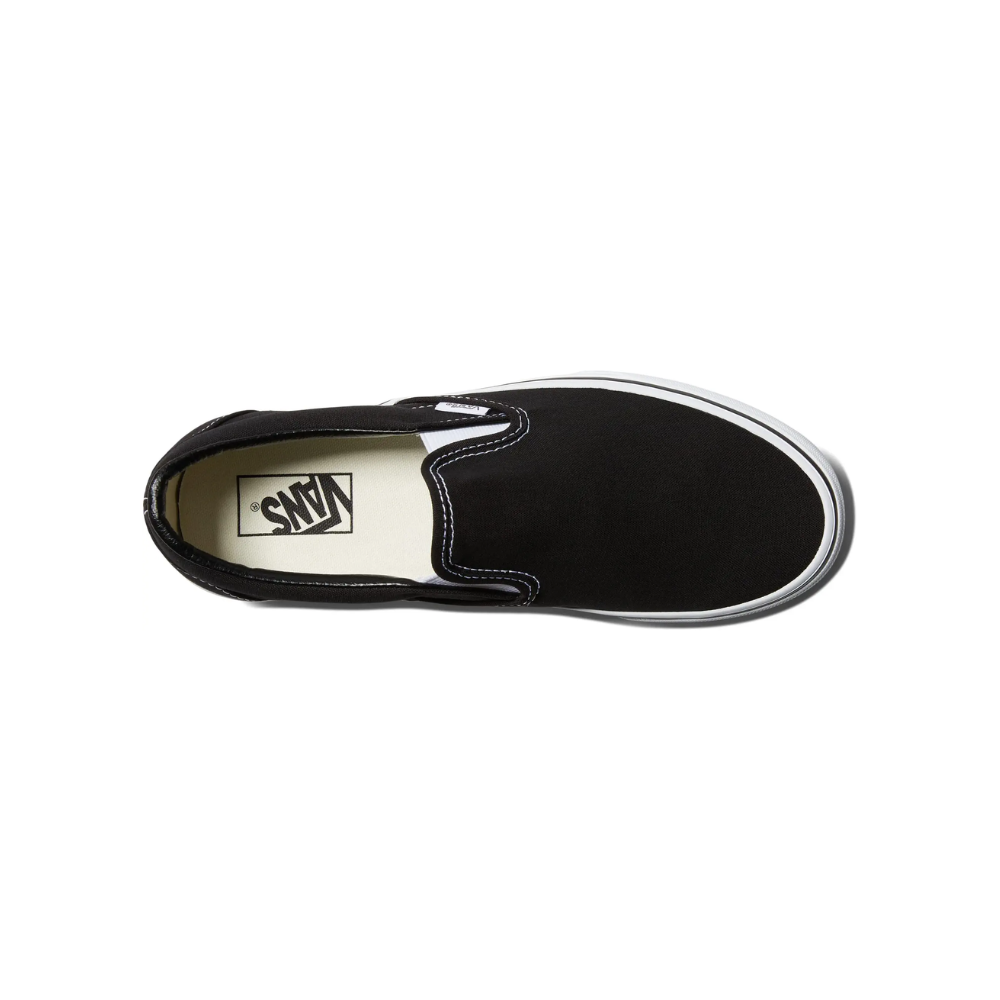 Vans Classic Slip-On Platform Unisex Black Canvas Sneakers