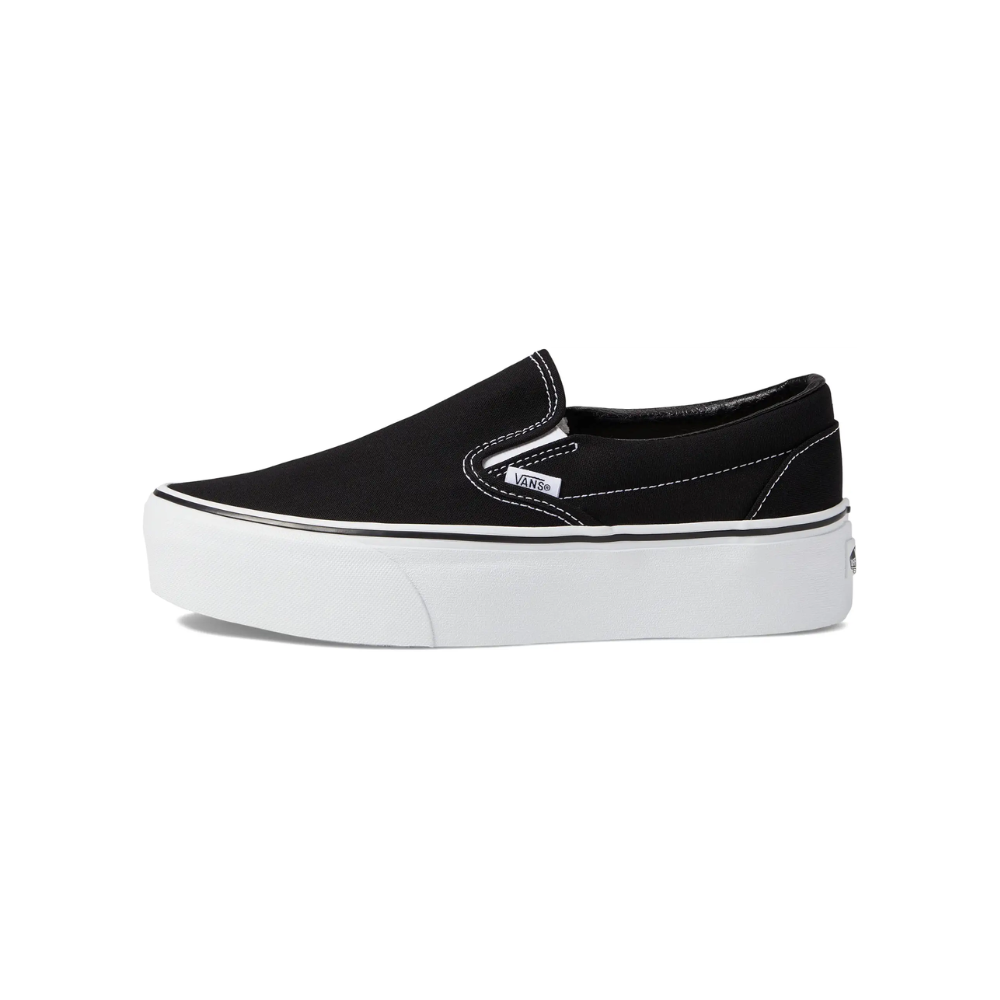 Vans Classic Slip-On Platform Unisex Black Canvas Sneakers