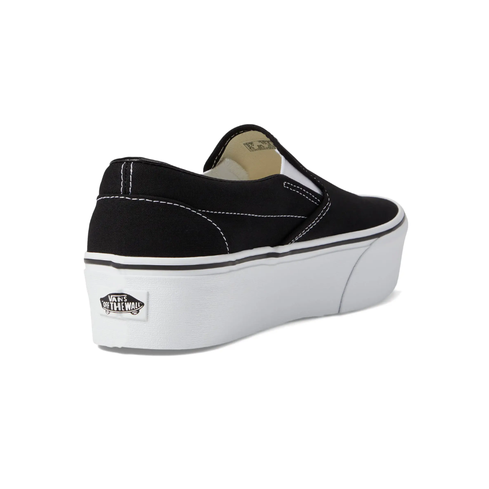 Vans Classic Slip-On Platform Unisex Black Canvas Sneakers