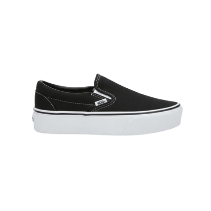 Vans Classic Slip-On Platform Unisex Black Canvas Sneakers
