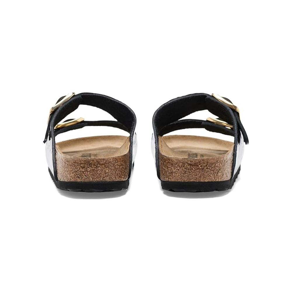 Birkenstock Arizona  Two Tone Croc Embossed Leather Black