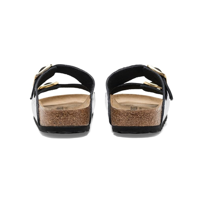 Birkenstock Arizona  Two Tone Croc Embossed Leather Black