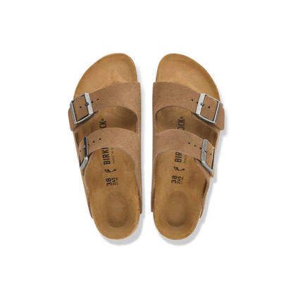 Birkenstock Arizona Suede Leather Unisex Dark Tea Sandals