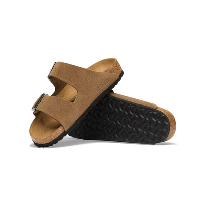 Birkenstock Arizona Suede Leather Unisex Dark Tea Sandals