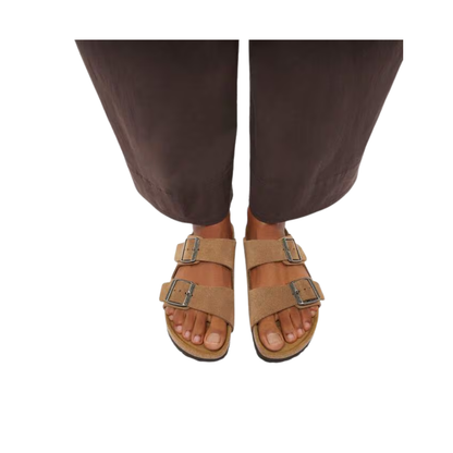 Birkenstock Arizona Suede Leather Unisex Dark Tea Sandals