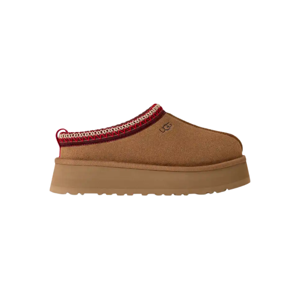 UGG Women's Tazz II Chestnut Suede Platform Slippers Clogs Cozy Slip On