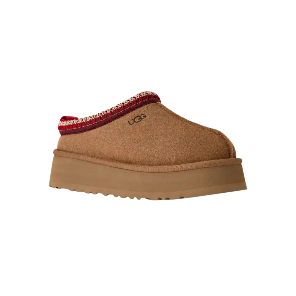 UGG Women's Tazz II Chestnut Suede Platform Slippers Clogs Cozy Slip On