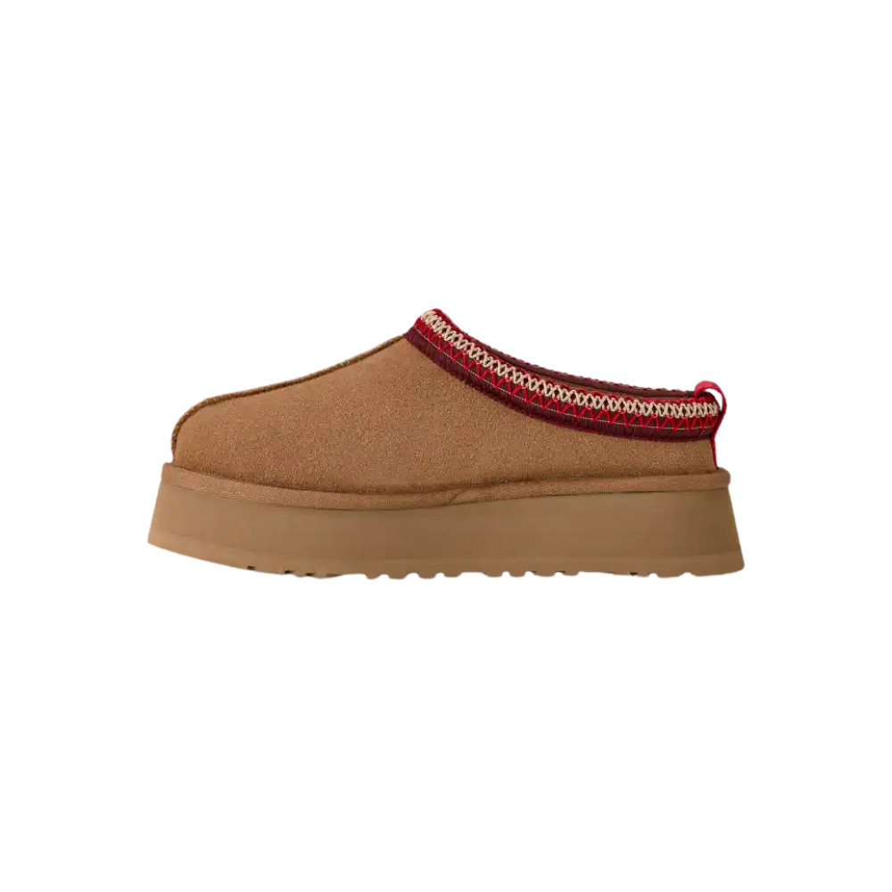 UGG Women's Tazz II Chestnut Suede Platform Slippers Clogs Cozy Slip On