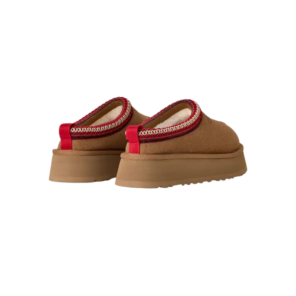 UGG Women's Tazz II Chestnut Suede Platform Slippers Clogs Cozy Slip On