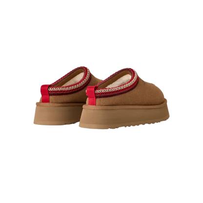 UGG Women's Tazz II Chestnut Suede Platform Slippers Clogs Cozy Slip On