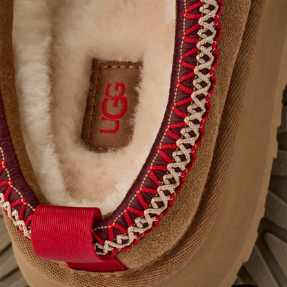 UGG Women's Tazz II Chestnut Suede Platform Slippers Clogs Cozy Slip On